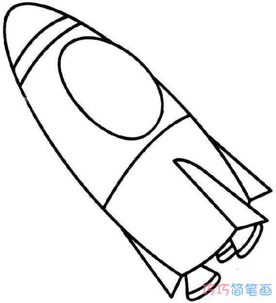 幼儿火箭怎么画简单_火箭简笔画图片