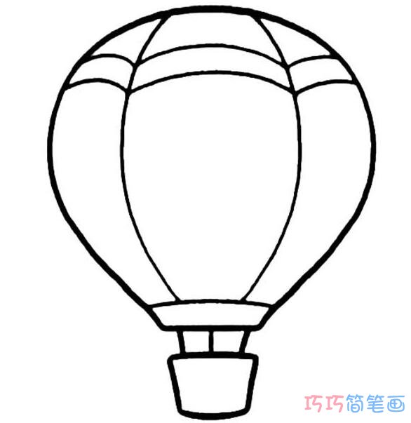 超可爱卡通热气球怎么画简单_热气球简笔画图片