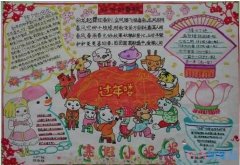 二年级新年快乐春节小报模板内容_春节手抄报图片