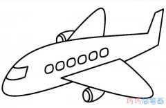儿童Q版卡通飞机怎么画简单可爱_飞机简笔画图片