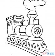 儿童卡通火车头怎么画简单_火车简笔画图片
