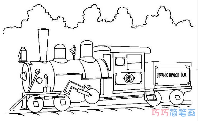 小火车怎么画好看简单_小火车简笔画图片