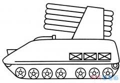 儿童卡通火箭炮怎么画简单漂亮_火箭炮简笔画图片