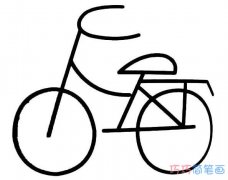 卡通自行车怎么画简单好看_自行车简笔画图片