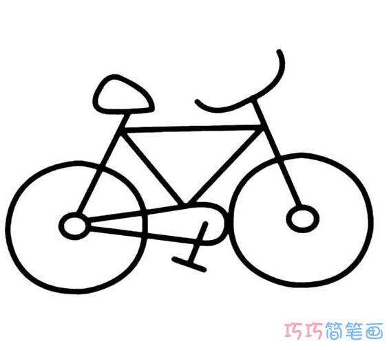 自行车怎么画简单好画_自行车简笔画图片