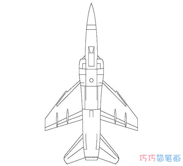 战斗机怎么画简单好看_战斗机简笔画图片