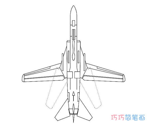 战斗机怎么画简单好看_战斗机简笔画图片