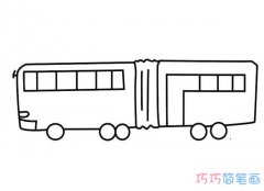卡通公交车素描怎么画简单漂亮_公共汽车简笔画图片
