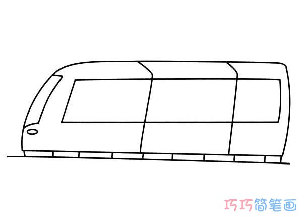 地铁车头怎么画好看简单_地铁简笔画图片