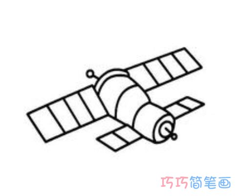 人造卫星怎么画简单_卫星简笔画图片
