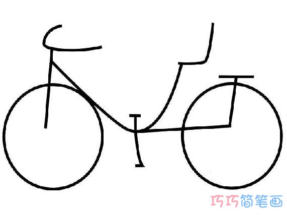 自行车怎么画简洁好看_自行车简笔画图片