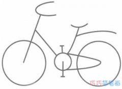 山地车怎么画简单好看带步骤 自行车简笔画图片