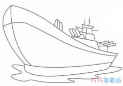卡通战舰的画法带步骤图手绘 战舰简笔画图片