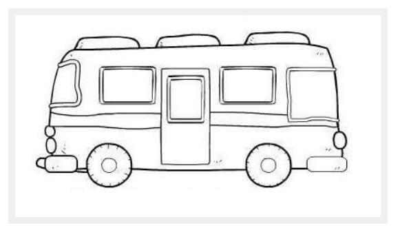 公交车怎么么画简洁好看_公交车简笔画图片