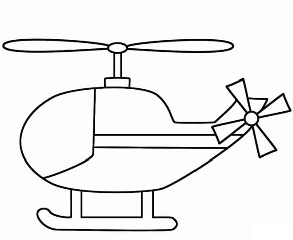 卡通直升飞机怎么画简洁好看_带步骤图飞机简笔画图片