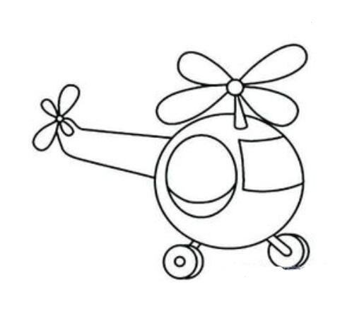 幼儿直升飞机要怎么画简洁可爱_直升飞机简笔画图片