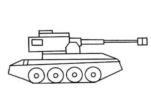  坦克怎么画简洁易学_坦克简笔画图片