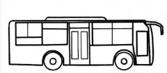 公共汽车怎么画简单好看素描_公交车简笔画图片