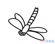 幼儿蜻蜓的画法素描简单又漂亮_蜻蜓简笔画图片