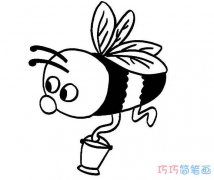 勤劳的小蜜蜂怎么画简单漂亮_小蜜蜂简笔画图片