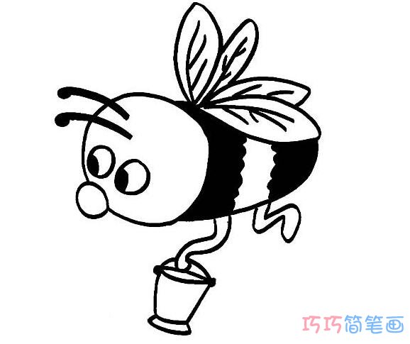 卡通小蜜蜂要怎么画好看_小蜜蜂简笔画图片