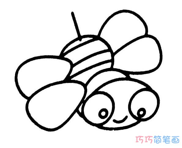 卡通小蜜蜂要怎么画好看_小蜜蜂简笔画图片
