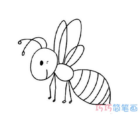 幼儿蜜蜂怎么画简单_蜜蜂简笔画图片