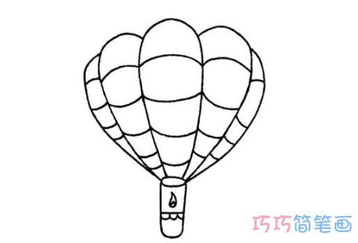 儿童简单的热气球怎么画好看_热气球简笔画图片