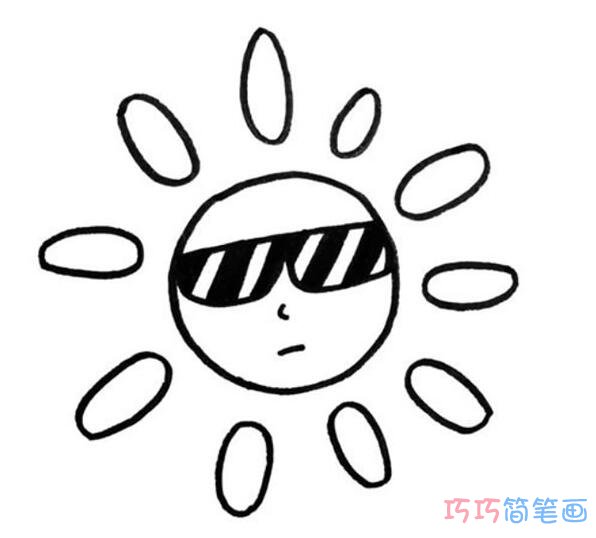 卡通太阳怎么画形象可爱_太阳简笔画图片