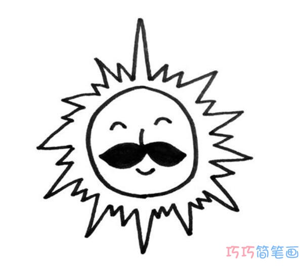 卡通太阳怎么画形象可爱_太阳简笔画图片