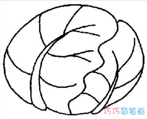 初学者卡通基础包菜怎么画简单实用_包菜简笔画图片