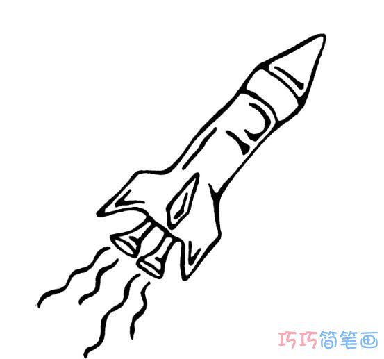 宇宙飞船发射怎么画简单好看_宇宙飞船简笔画图片