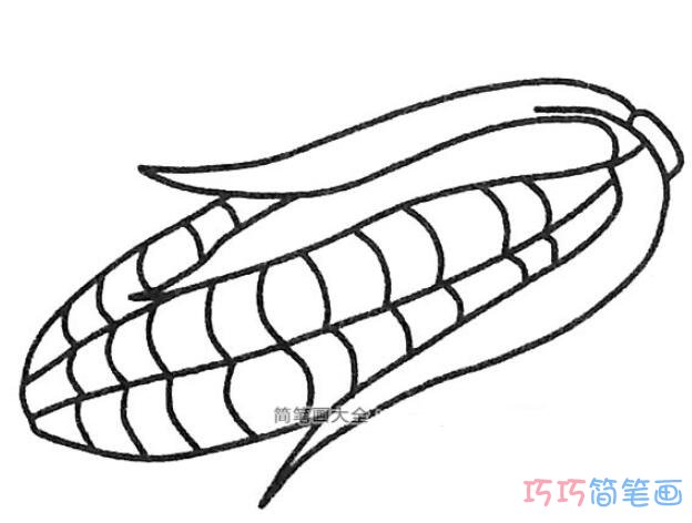 初级儿童卡通玉米怎么画简单好看_玉米简笔画图片