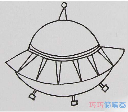 飞碟怎么画简洁可爱_飞碟简笔画图片