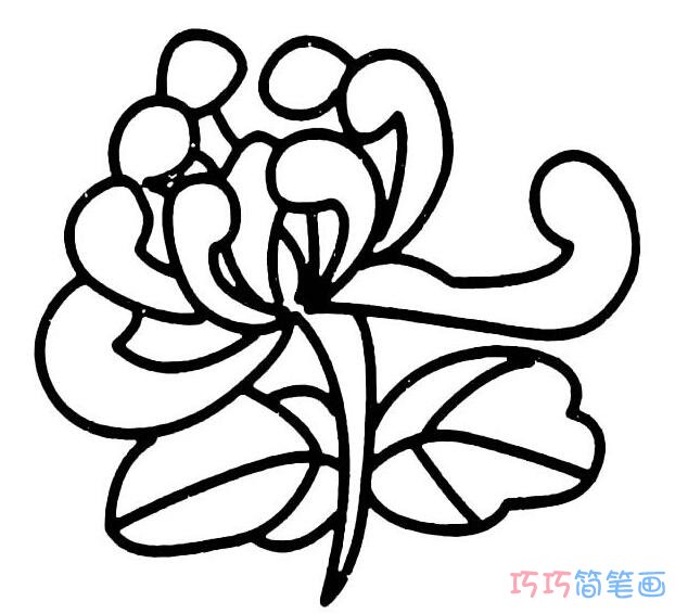 菊花手绘怎么画简洁好看_菊花简笔画图片