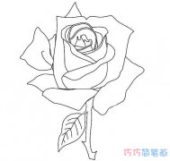 玫瑰花的画法手绘简单又好看_玫瑰简笔画图片