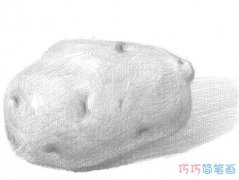 土豆素描怎么画简单漂亮_马铃薯简笔画图片