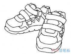 儿童卡通运动鞋怎么画简单好看_运动鞋简笔画图片