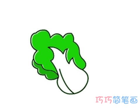 超可爱彩色手绘白菜怎么画简单步骤_白菜简笔画图片