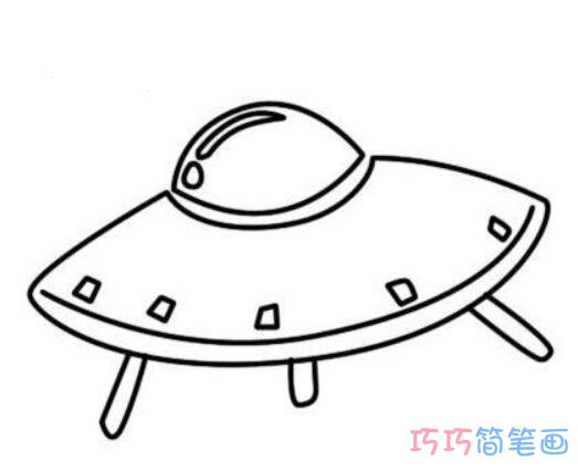 幼儿太空飞船怎么画简单易学_太空飞船简笔画图片