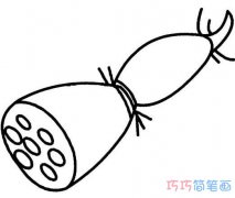 儿童卡通莲藕的简单画法好看_手绘莲藕简笔画图片