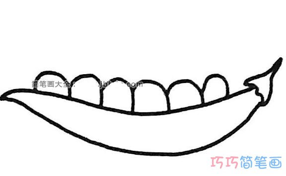 豌豆怎么画简单易学_豌豆简笔画图片