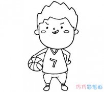打篮球的小男孩怎么画素描简单_小男孩简笔画图片