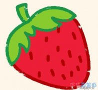 红色草莓怎么画简单漂亮_草莓简笔画图片