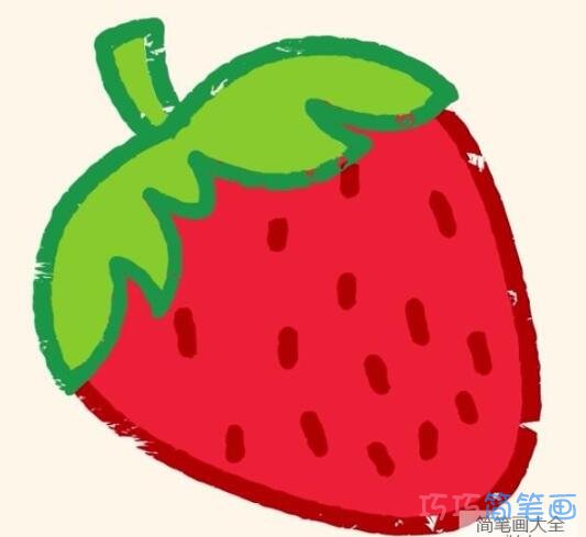 儿童草莓怎么画可爱简单_草莓简笔画图片