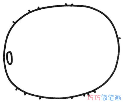 幼儿猕猴桃怎么画可爱好看_猕猴桃简笔画图片