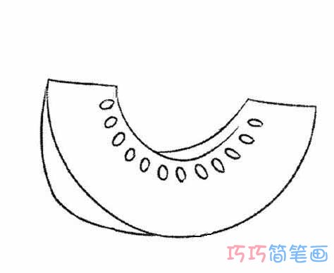 哈密瓜切片怎么画简单_哈密瓜简笔画图片