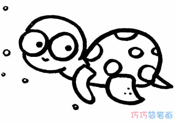 卡通海龟怎么画好看可爱_海龟简笔画图片