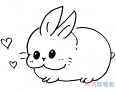 可爱小白兔的简单画法手绘_小白兔简笔画图片