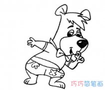 素描小狗的简单画法手绘_可爱小狗简笔画图片